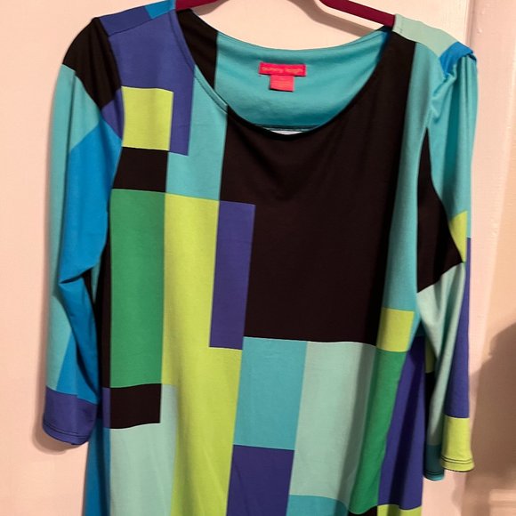 SUNNY LEIGH BLOCK DRESS VERY NICE SZ XL - Picture 1 of 5